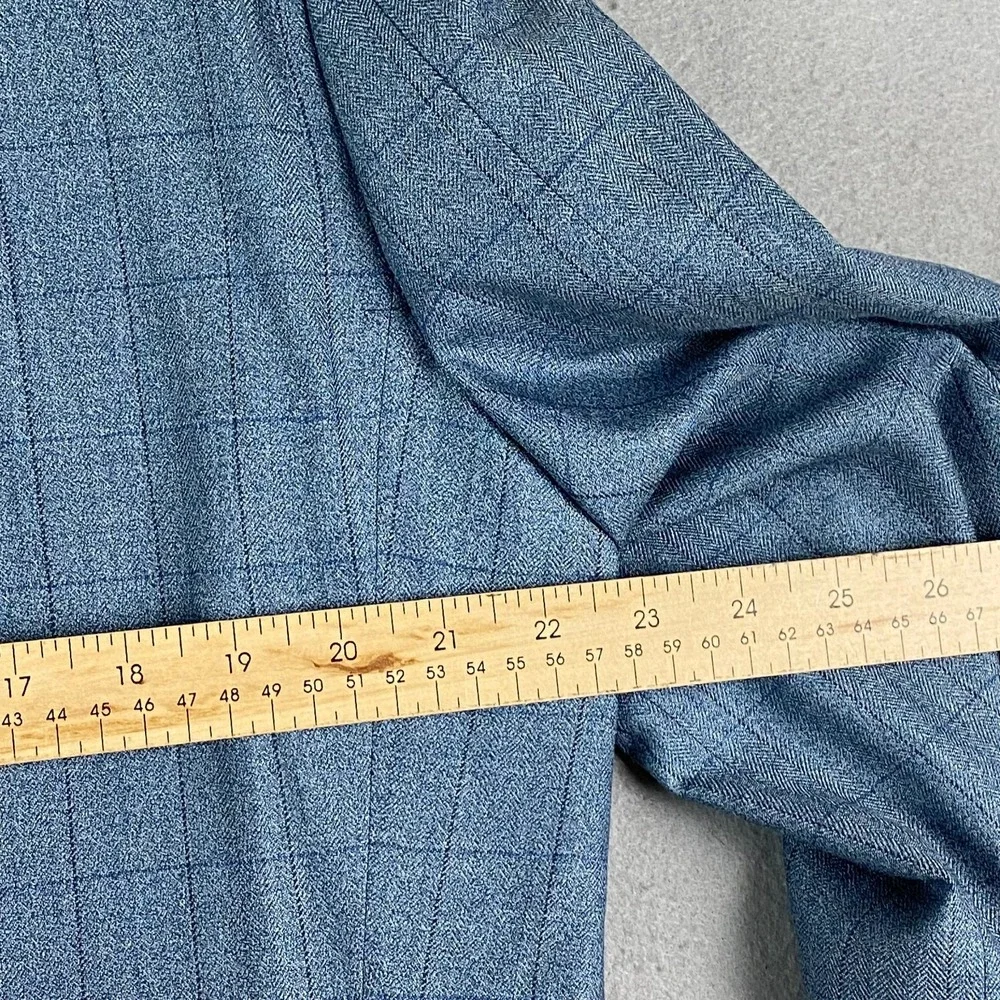 LRL Ralph Lauren Sport Coat Mens 44L Long Wool silk Plaid Blazer $295 NEW